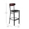 Flash Furniture Green Vinyl Barstool with Walnut Wood Back, 2PK 2-XU-DG6V6GNV-WAL-GG - alternate 4
